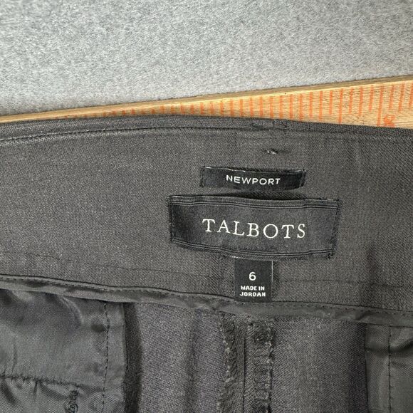 Talbots Pants Womens 6 Gray Newport Chino Straight Career Office Slacks Modern * - Picture 5 of 14